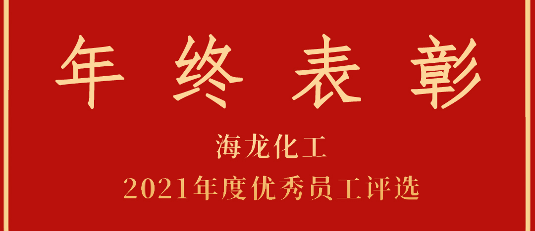 <strong>表彰！海龍化工2021年度優(yōu)秀員工優(yōu)秀部門評(píng)選</strong>